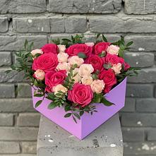 Цветочная композиция из Розы в коробке в Ильинской