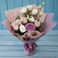 Букет цветов из:  Розы и Лизиантусы #REPLACE_PRED# Ильинской