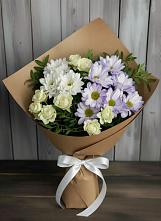 Букет цветов из:  Хризантемы и Розы в Ильинской