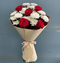 Букет цветов из:  Розы и Хризантемы в Ильинской
