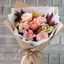 Букет цветов из:  Гвоздики, Хризантемы и Розы в Ильинской