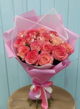 Букет 15 Розовых роз Равель в Ильинской