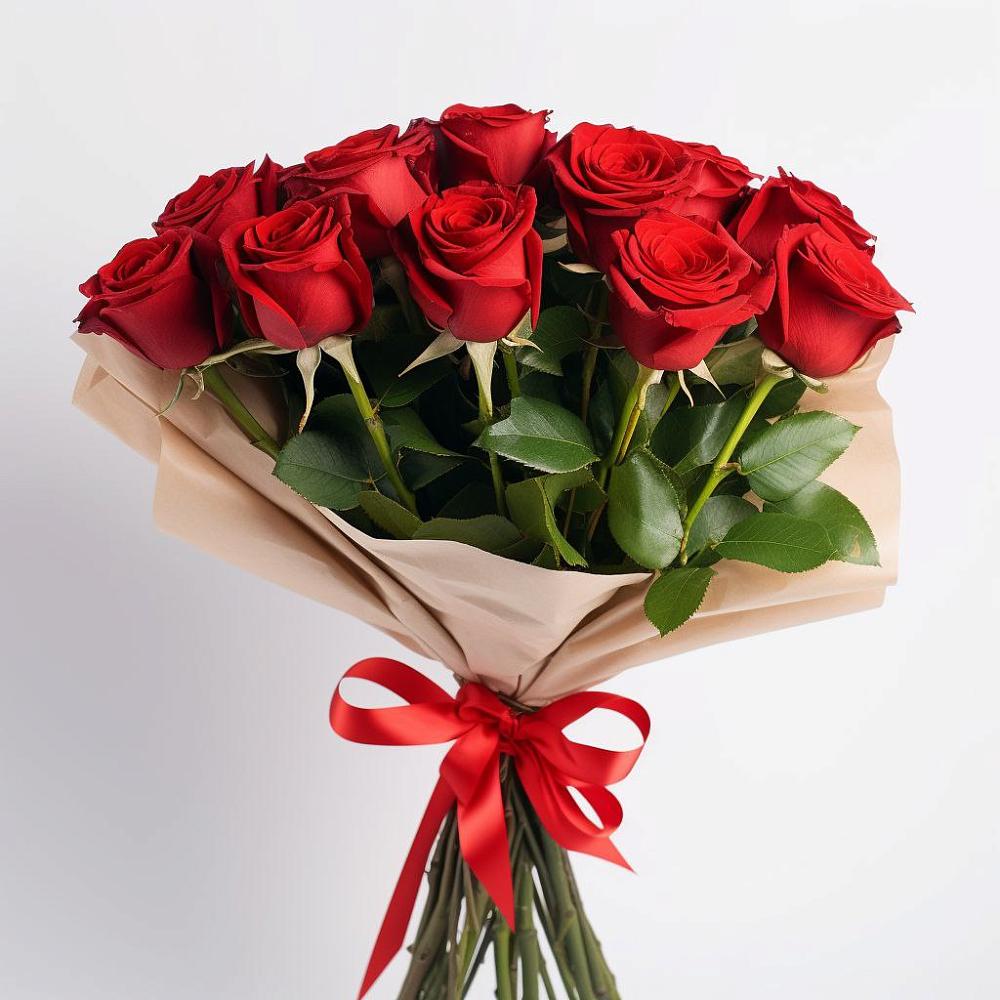 Букет 11 Красных роз Эдлесс Лав в Ильинской