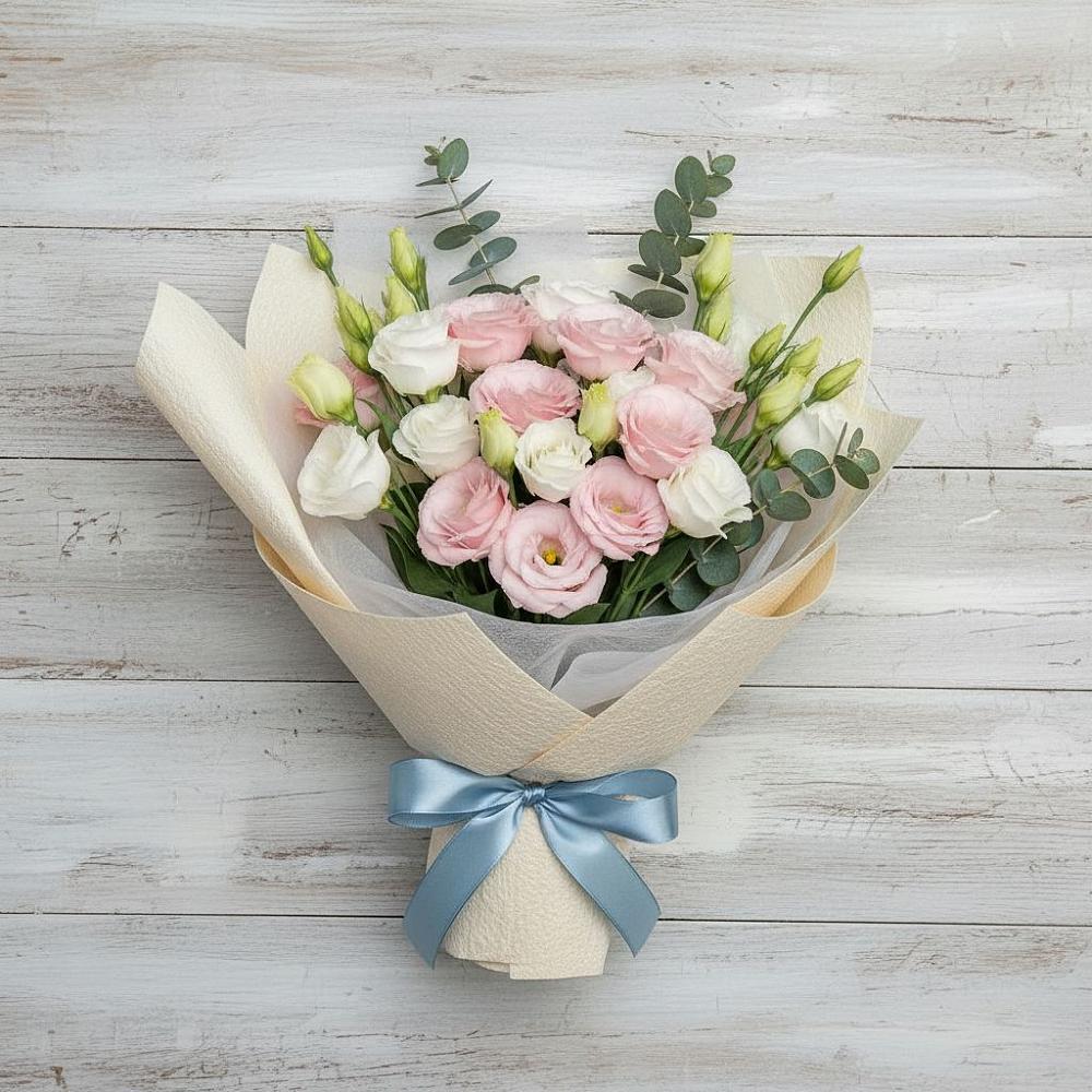 Букет цветов из: Лизиантусы в Ильинской